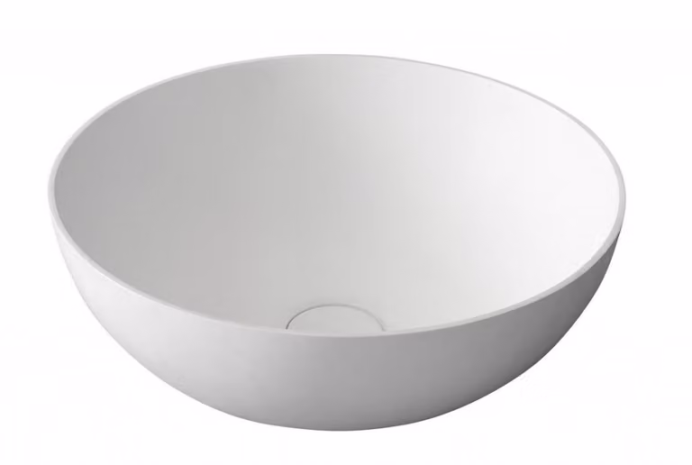 Sapho Thin - Lavabo, diametro 390 mm, bianco opaco WN185