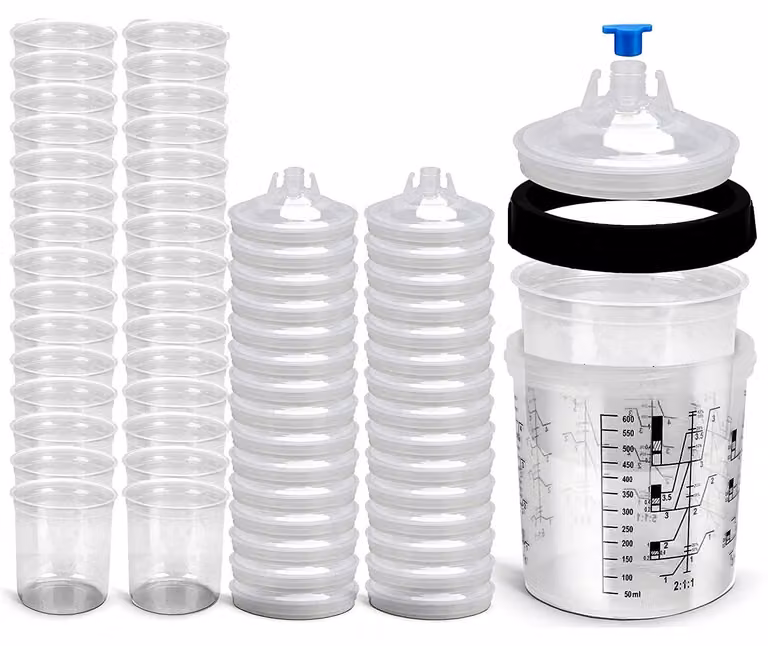 Pistola a spruzzo da 600 ml con 30 contenitori e tappi, uso universale