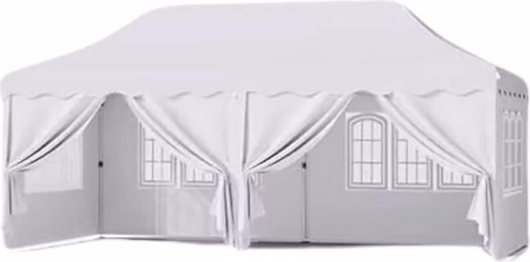 Gazebo pieghevole Bolt Edge 3x6 m – Tenda da festa con 6 pareti laterali – Impermeabile – Protezione solare UV50+ – Gazebo da giardino bianco