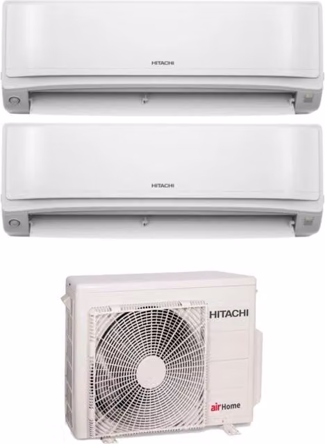 Condizionatore Dual Split Hitachi AirHome 600 9+9 Bianco con Wi-Fi Integrato e Classe Energetica A+++