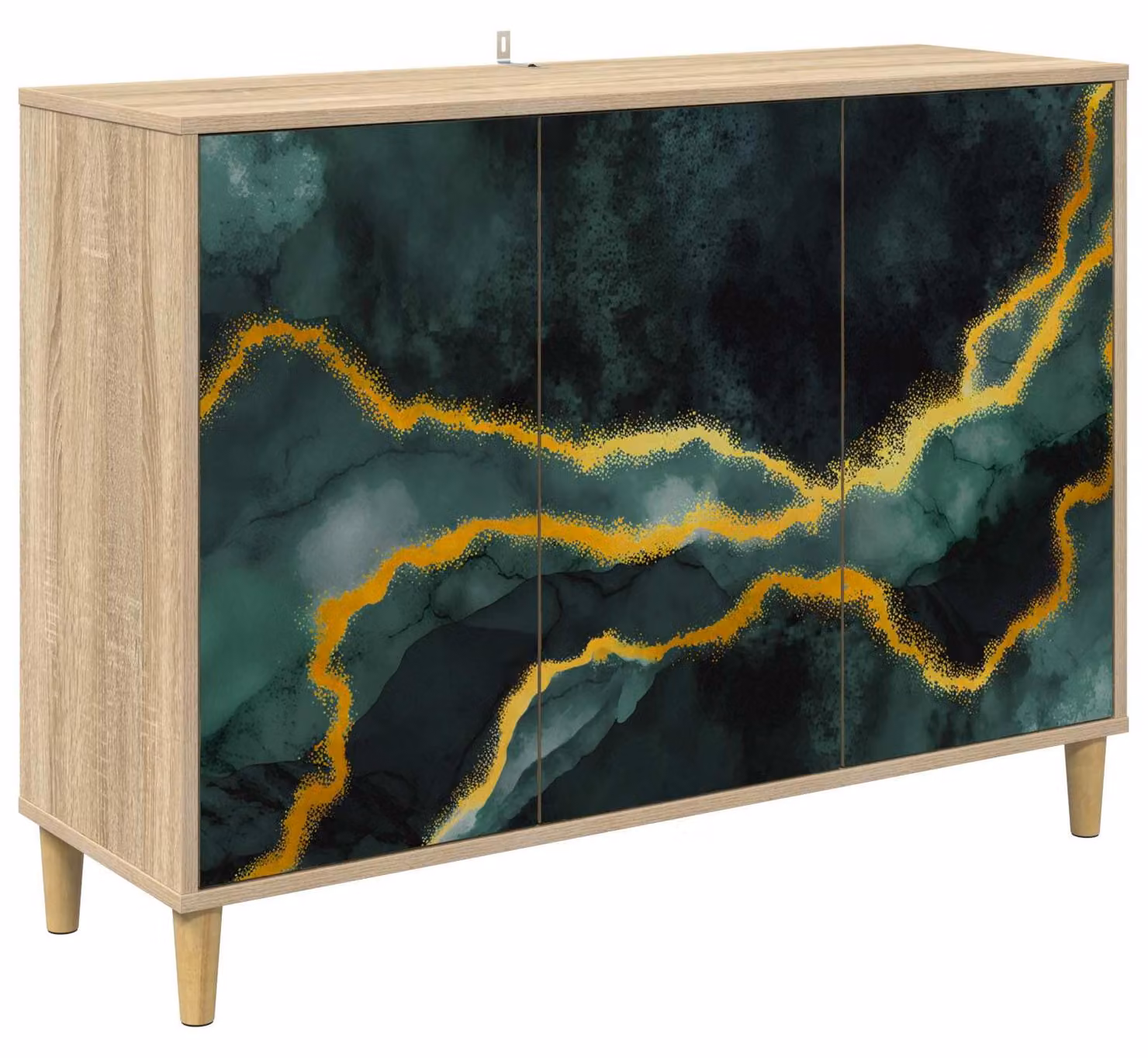 Mobile contenitore WIJHE Sonoma, dimensioni 102 x 33 x 75 cm, realizzato in materiale composito di legno