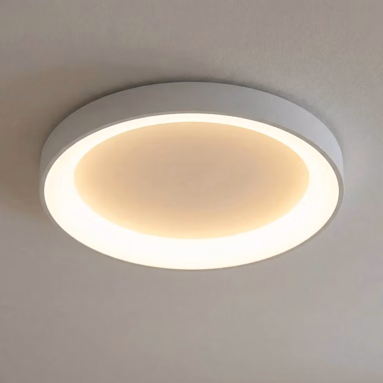 Mantra Iluminación Plafoniera a LED Niseko II, dimmerabile, Bianco / Opale, Soggiorno / Sala da pranzo, Alluminio, Moderno, Plafoniera LED