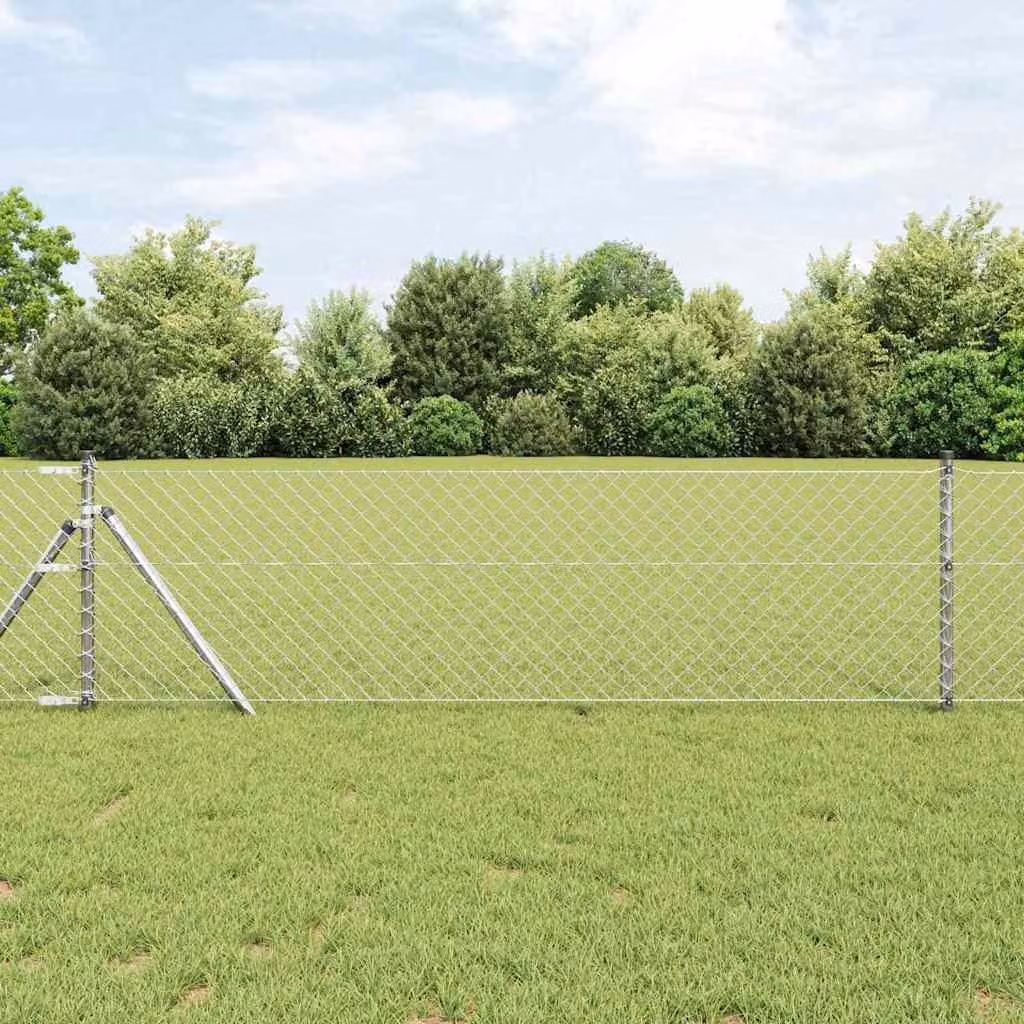 Maison Exclusive - Palo della recinzione Argento 10 x 0,6 m (rete 40 x 40 mm)