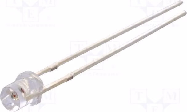 2 LED a montaggio superficiale (SMD) da 3 mm, modello OSY5PA34E1A, di colore giallo, con intensità luminosa di 750÷1000 mcd e angolo di emissione di 140°