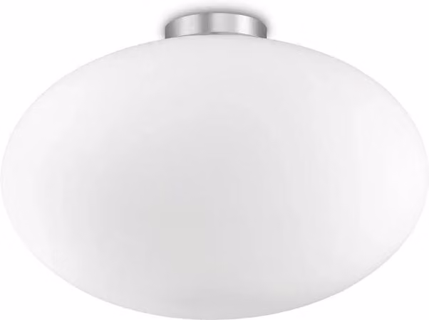 Plafoniera Moderna Candy Vetro Bianco 1 Luce E27