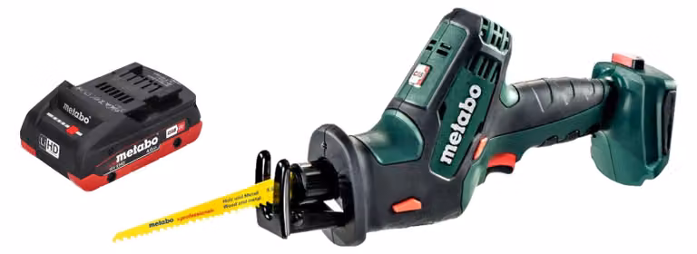 Metabo SSE 18 LTX Sega alternativa compatta a batteria 18 V 13 mm + 1x batteria LiHD 4,0 Ah - senza caricabatterie