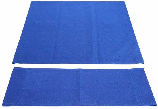 Set di sedie regista in legno - Colore blu - 52 x 42 cm - Confezione da 2