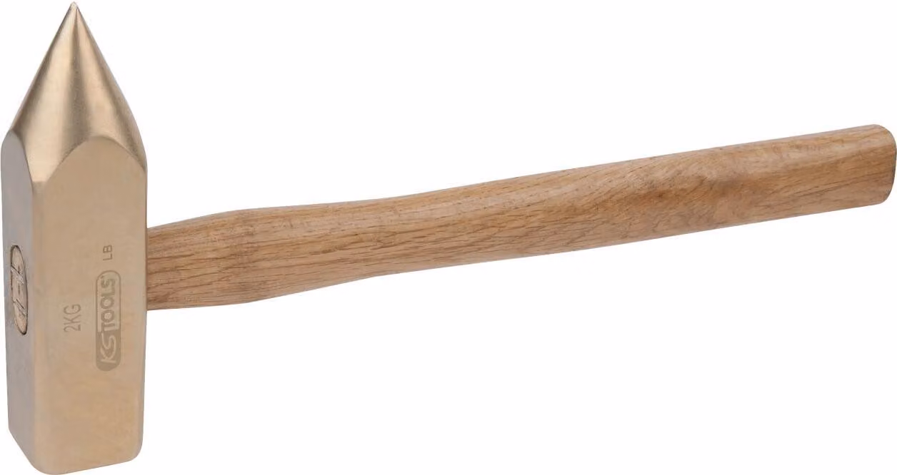 KS TOOLS BRONZEplus punzone/punzone passante 1.000 g con manico in hickory - 963.2130
