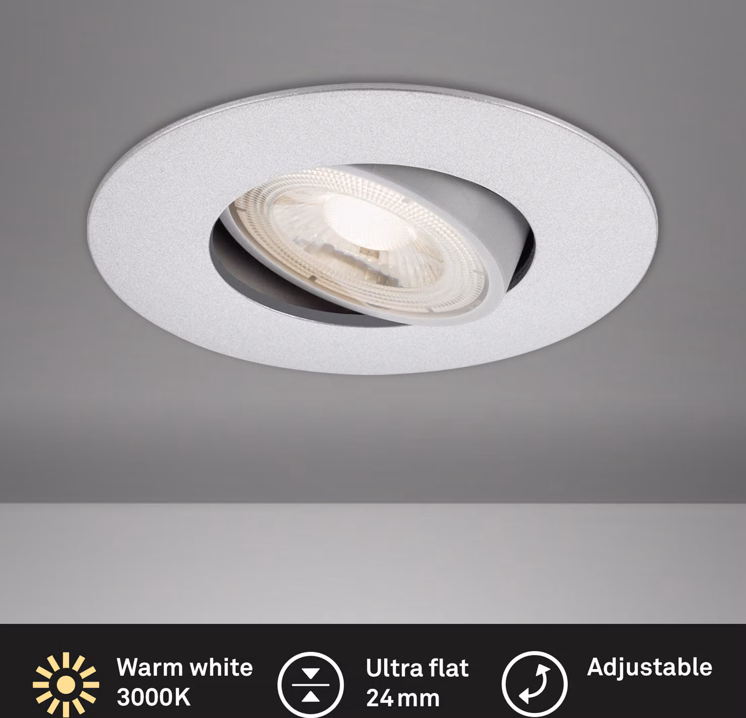 Illuminazione da incasso LED Briloner IP23 5 W 460 lm 3000 K cromo opaco