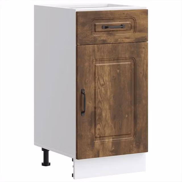 Mobile contenitore da cucina HELLOSHOP26 in legno composito marrone con ante a battente L/P/H: 40 x 46 x 81,5 cm