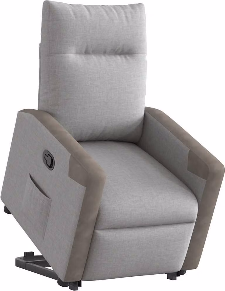 SYFAX™ Poltrona Alzapersona Reclinabile Grigio Nuvola in Tessuto