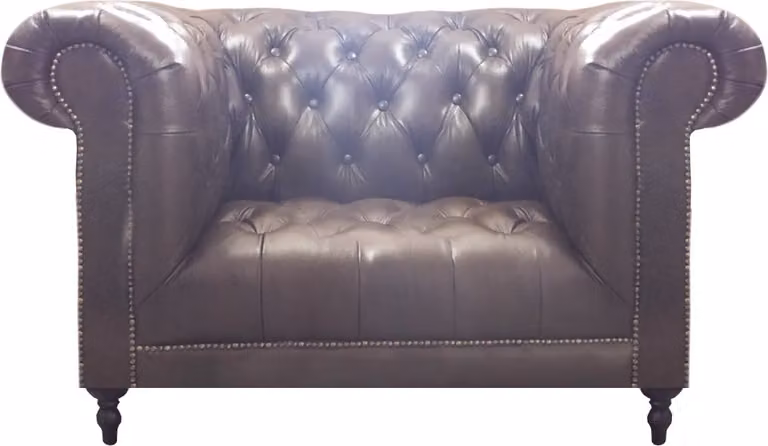 Wohnzimmer Sessel Luxus Leder Möbel Chesterfield Couch Sitz Einrichtung