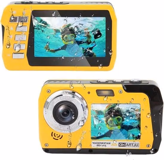 Telecamera subacquea con registrazione Full HD 4K, 56 megapixel, timer di scatto, zoom digitale 18x e torce integrate, ideale per immersioni, surf e nuoto