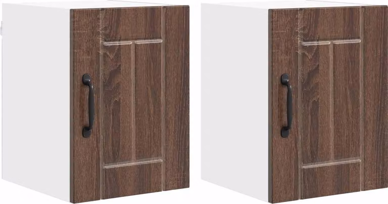 Armadietto a muro LUCCA 2 pcs Rovere Marrone 30 x 31 x 40 cm