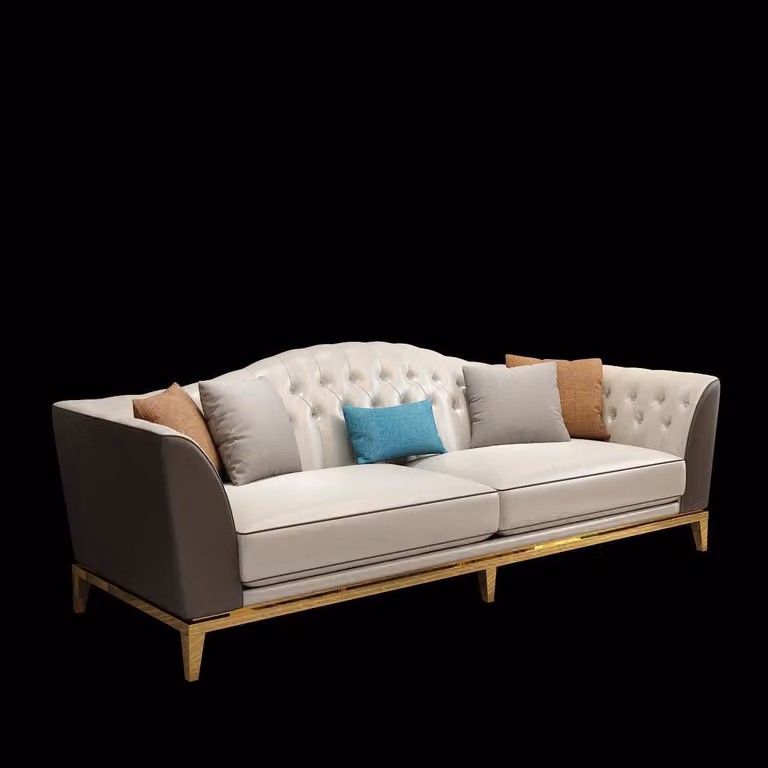 Chesterfield Luxus Sofa Couch Polster Sitz Leder Garnitur 321 Sitzer Couchen