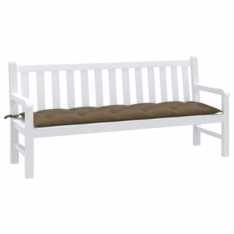 vidaXL Cuscino Panca da Giardino in Poliestere, L/P/H: 180 x 50 x 7 cm, Colore Tortora Mélange