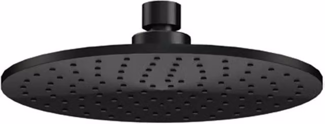Soffione doccia overhead Remer rotondo in ottone nero opaco con funzione anti-calcare