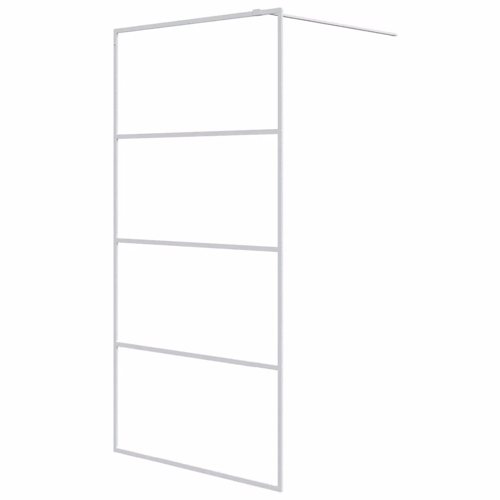 Parete Doccia Walk In Rectangular vidaXL in Vetro Trasparente Bianco L: 100 cm, H: 195 cm – 2