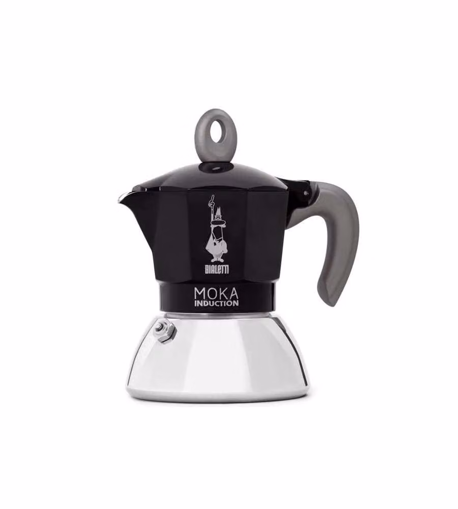 Caffettiera Moka Bialetti Induction da 2 Tazze, Colore Argento e Nero – 2