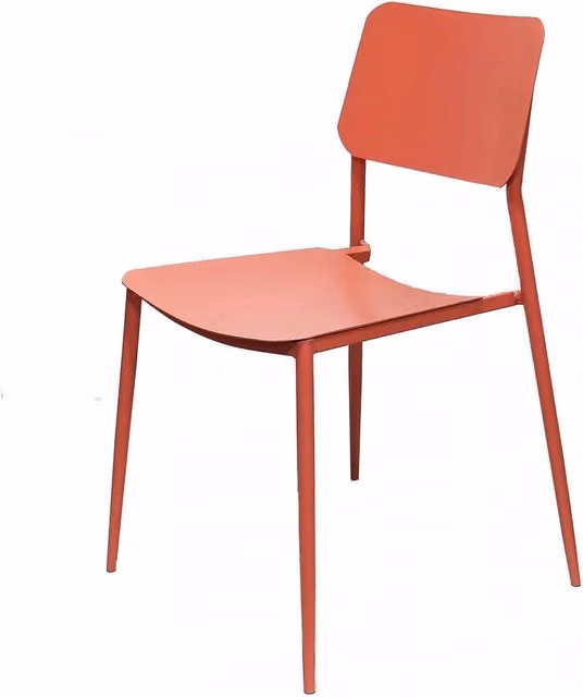 Sedia da Giardino Vega Impilabile 42x53x80 h cm in Acciaio Rosso