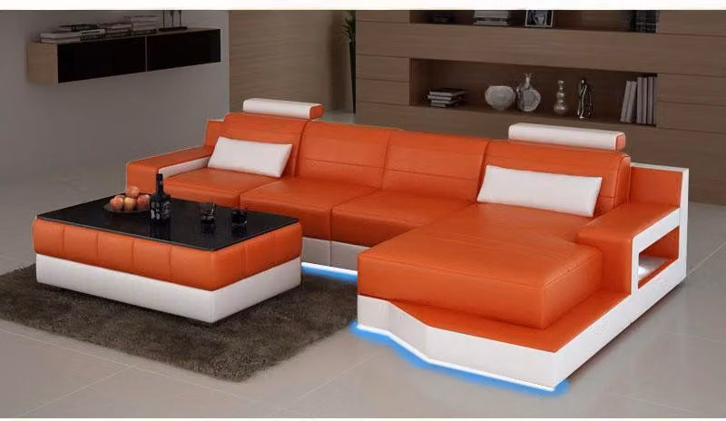 LEDERSOFA SOFA USB WOHNLANDSCHAFT BETTFUNKTION ECKSOFA Massanfertigung