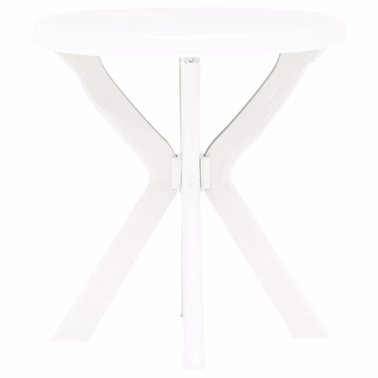 vidaXL Tavolo da bistrot bianco Ø70 cm plastica