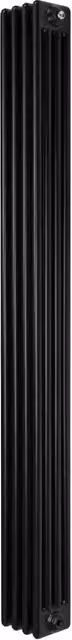Radiatore Tradizionale 4 Colonne Verticale Riscaldamento Nero 1800x200 mm