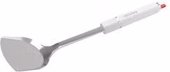 Paletta barbecue per hamburger Pedrini in acciaio inox, colore cromo e bianco, L: 35,5 cm, P: 9,7 cm