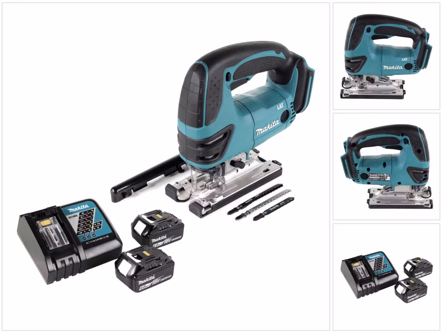 Seghetto alternativo a batteria Makita DJV 180 RG 18V + 2x batteria 6,0 Ah + caricabatterie