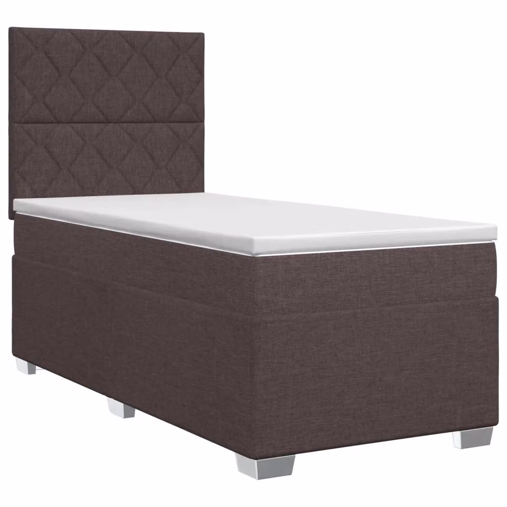 Letto box spring con materasso ibrido vidaXL Marrone e Bianco L/P: 90 x 200 cm – 2
