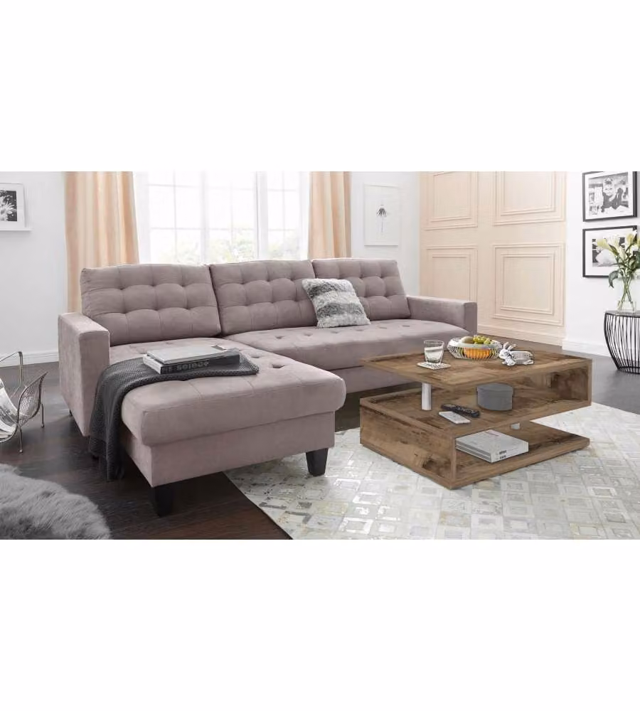 Tavolo da caffè Zeta 90 Pereira in legno color acero e marrone Web Furniture