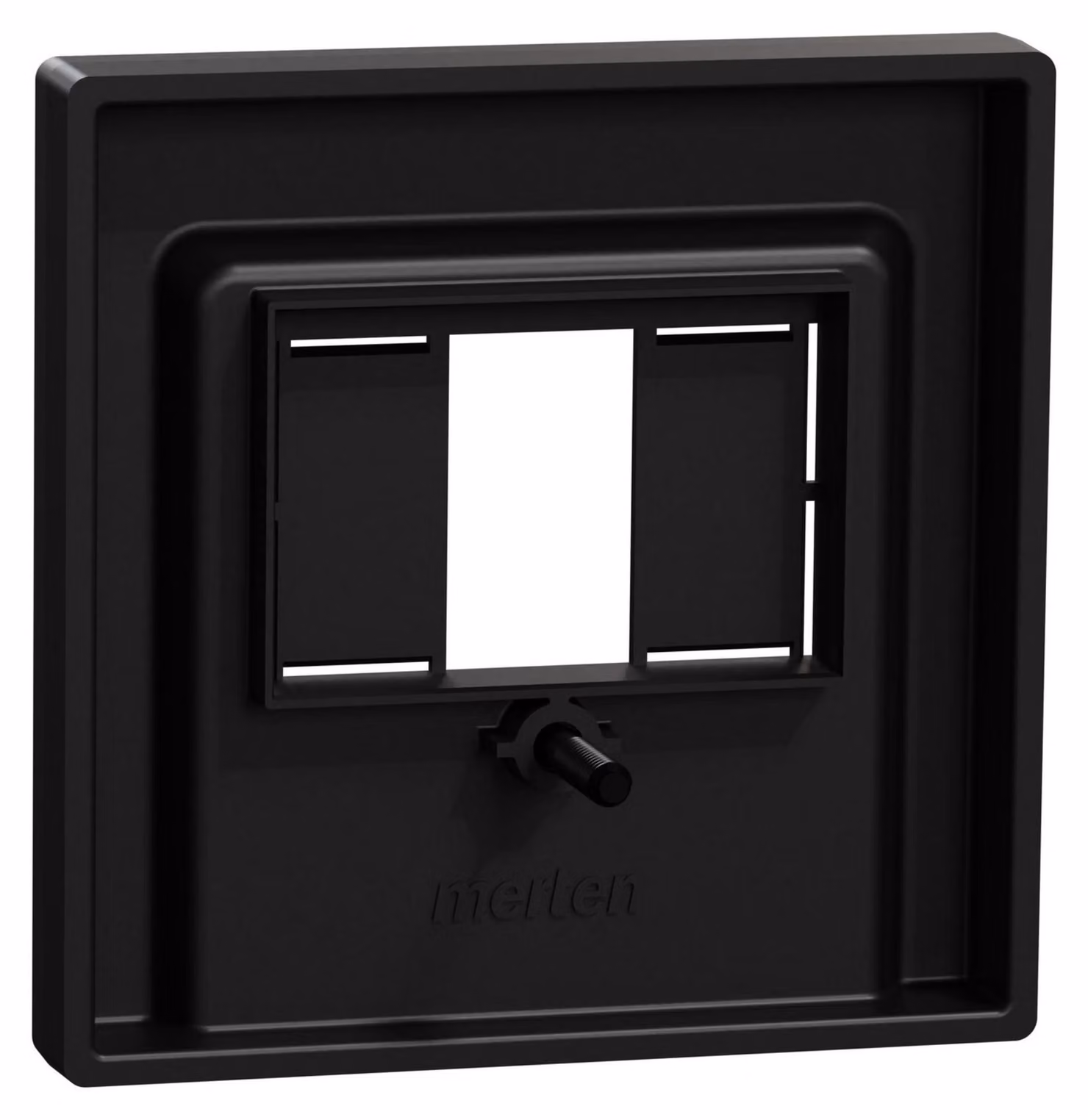 Merten MEG4250-0403 Copripiastra centrale per inserto TAE/audio/USB M-Pure nero/opaco