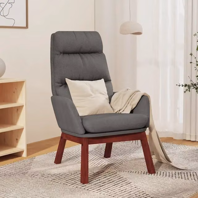 Poltrona Relax Grigio Chiaro in Tessuto 341159