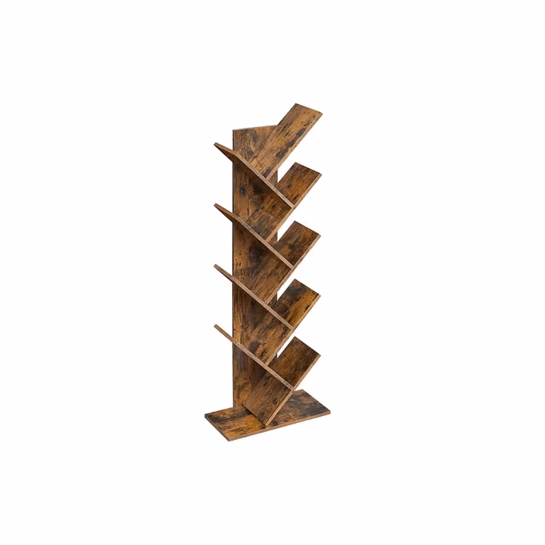Libreria ad Albero a 8 Ripiani, Marrone Vintage / 9 Ripiani (50x25x141.5cm)
