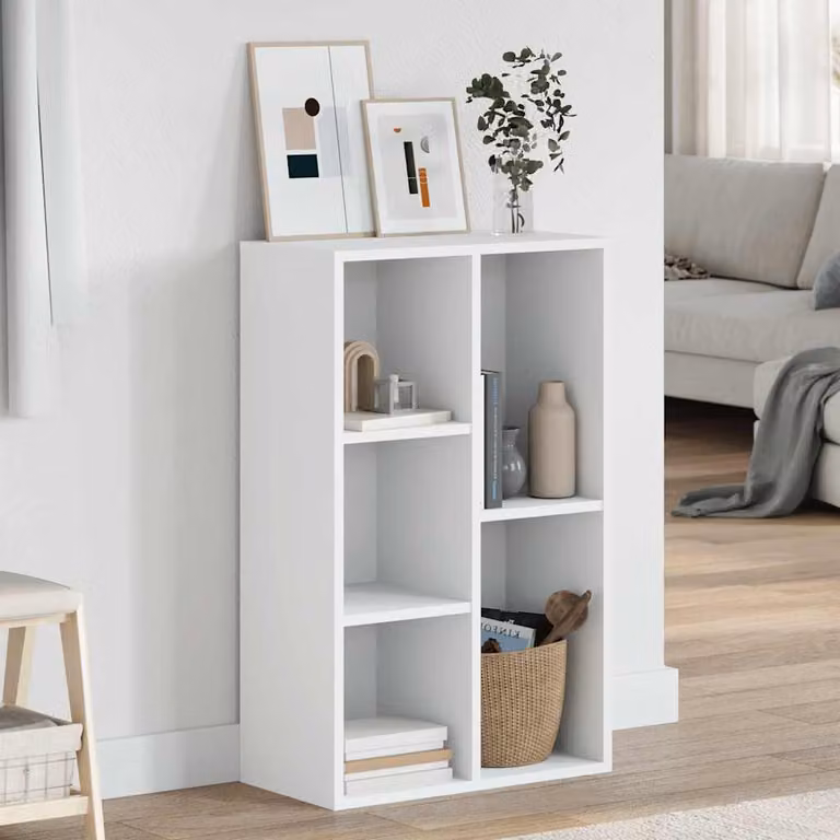 vidaXL Credenza Moderna Bianca in Legno e MDF L: 50 cm, P: 25 cm, H: 80 cm