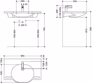 HEWI 950.19.016 Set di prodotti WC e rubinetteria,