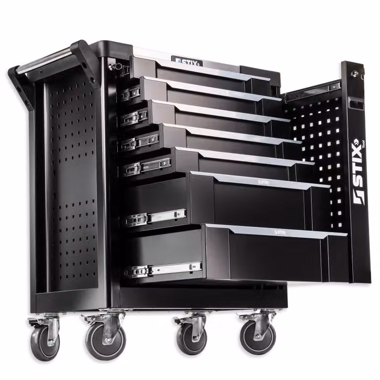 Armadio da officina STIX, carrello portautensili, 7 cassetti, rotelle con freno, UltimatePro B7