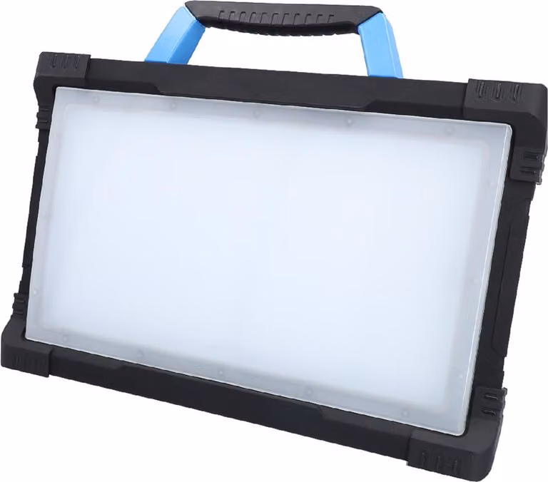 Faro da lavoro "WORKER LED 80 Watt" con 2 prese a terra Lampada da lavoro Luce da cantiere Lampada da officina Lampada da cantiere BTEC