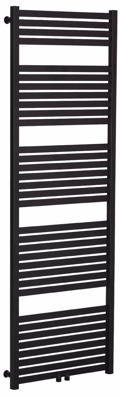 CERANO - Radiatore da bagno Vincenzo - attacco centrale 50 mm/laterale - 800 W - nero opaco - 1700 x 600 mm