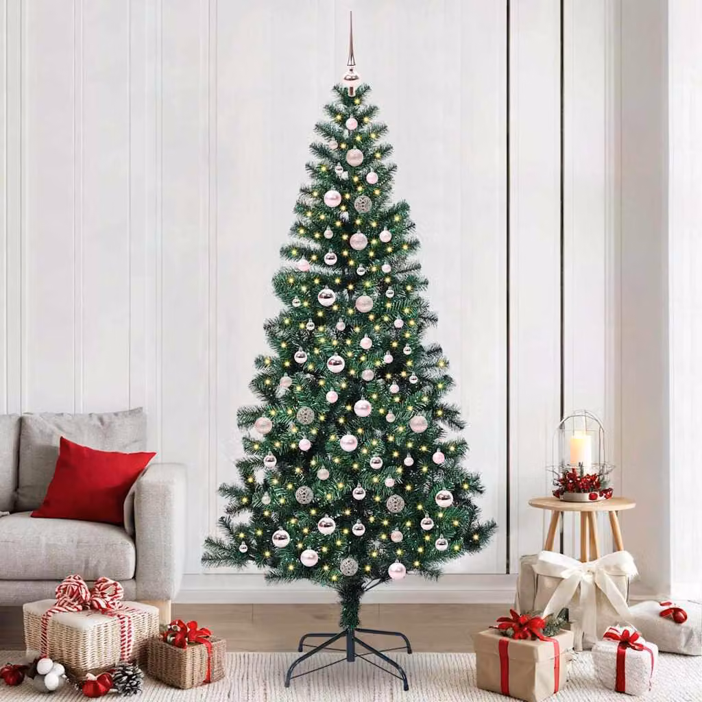 Maison Exclusive - Albero di Natale artificiale illuminato, verde, 240 cm