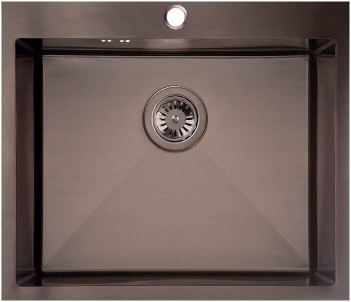 Lavello di design in acciaio inox 1 vasca grafite
