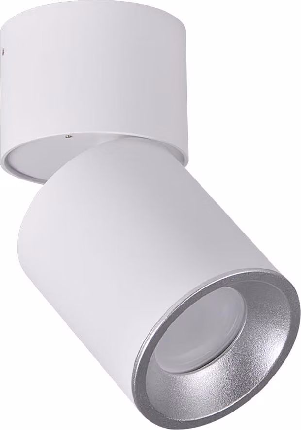 Plafoniera mobile a vista GU10 bianco-argento ASTRA 314031 Polux