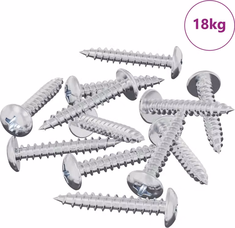 Chiodo autofilettante 9231 pcs Zincato Acciaio
