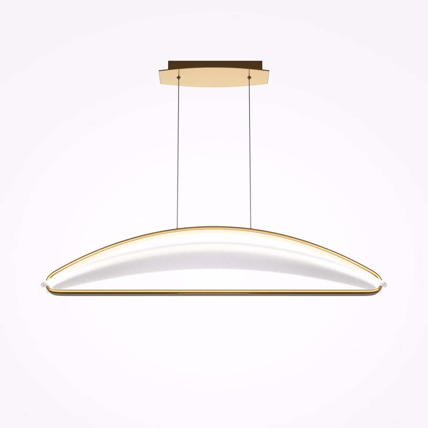 Lampada a sospensione a LED in alluminio H: max. 325 cm in ottone allungato 3000 K bianco caldo 2040 lm Lampada a sospensione moderna