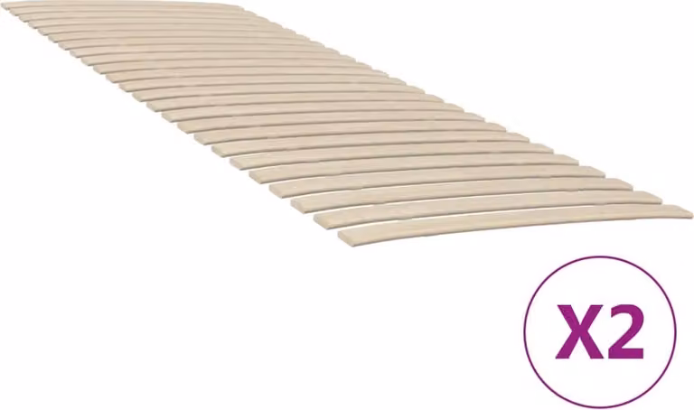 Maison Exclusive - Rete a doghe di ricambio con 48 doghe, 2 pezzi, 80x200 cm