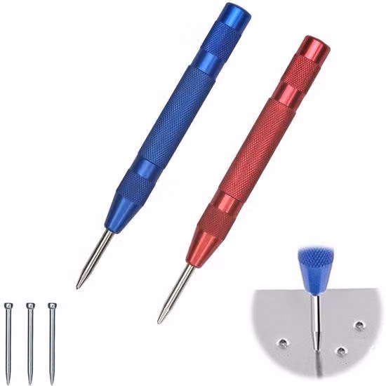 Trapano perforatore in alluminio da 130 mm con 3 punte di riserva e impugnatura antiscivolo