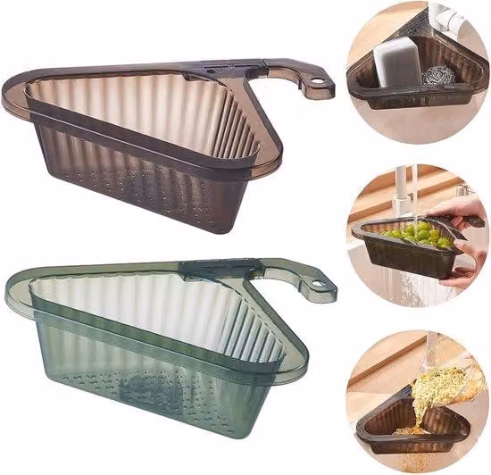Ganci di scarico triangolari per WC da giardino, set da 2 pezzi, metallo, nero, 10 cm