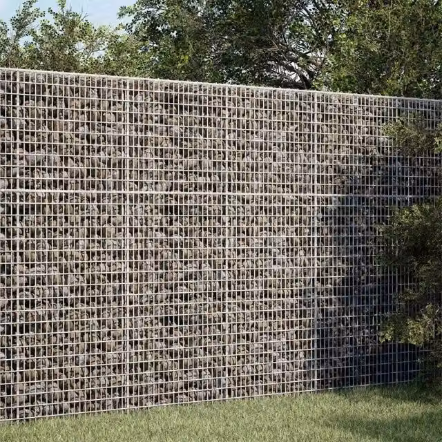 Gabione con filo da 3,5 mm e rete da 5x2,5 cm 150x10x150 cm 3461589