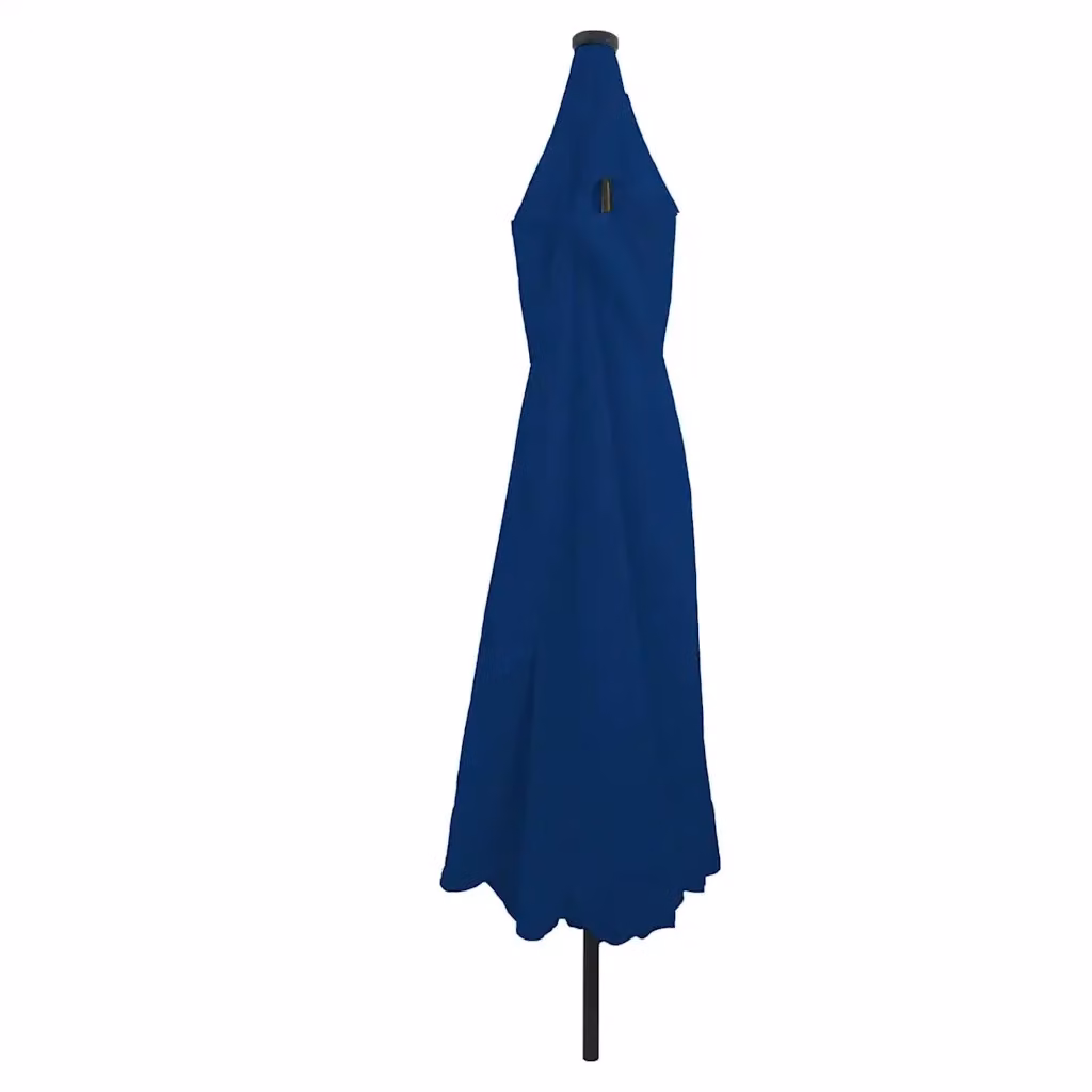 Ombrello da giardino rotondo vidaXL in poliestere e acciaio blu L/P/H: 395 x 395 x 245 cm – 2