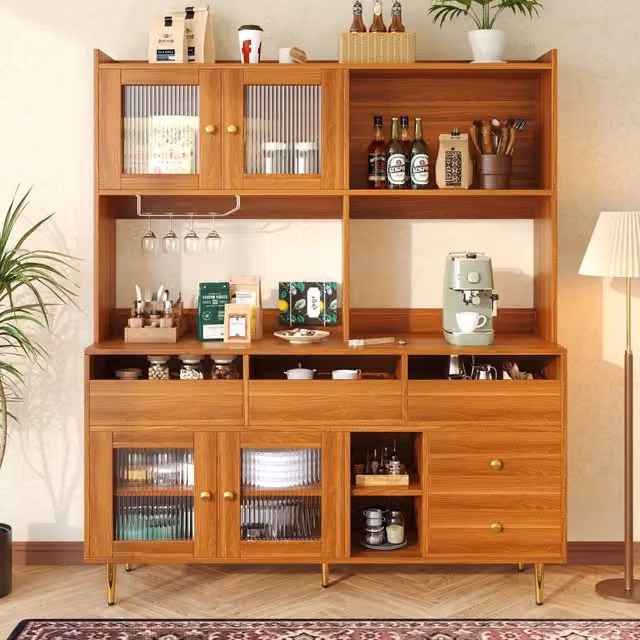 Libreria Alta con Vetrina ¨C MINIMAL ¨C Legno, Ripiani, Design Moderno, 39x145x171 cm